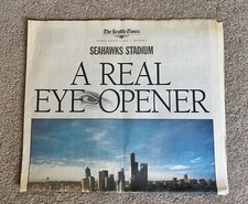 Seattle Times Aug 4 2002 New Seahawks Stadium Commemorative Section
