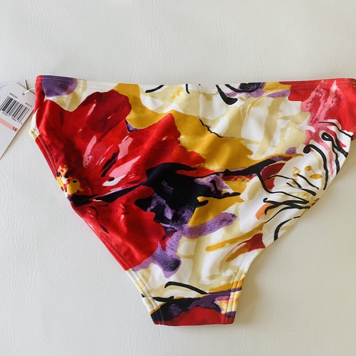 Be Creative Swimwear Womens 2 Piece Bikini Top 10D Bottom 10 Floral Halter Red - Picture 9 of 16