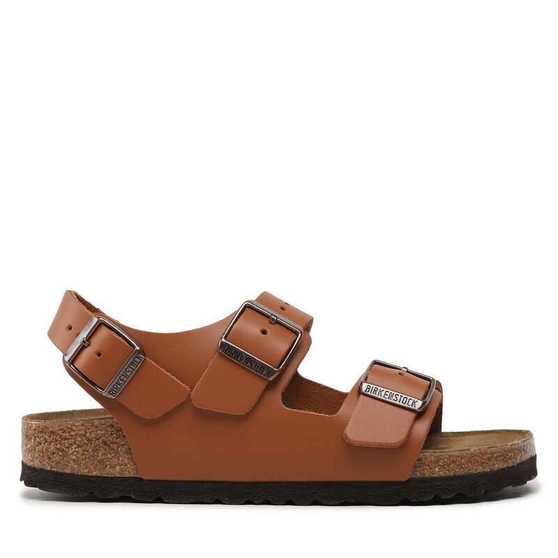 Birkenstock Milano Brown Leather Sandals Birkenstock Milano Softbed | Womens Sandals main image 2