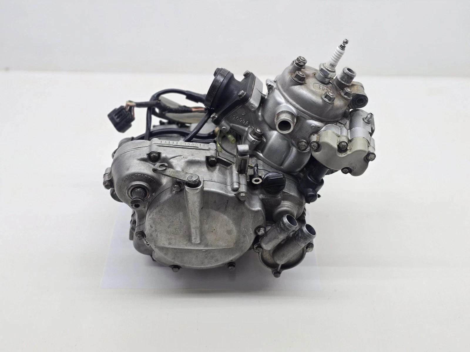 03-13 Kawasaki KX100 OEM Complete Engine Cases Running Swap Bottom End Dirt Bike