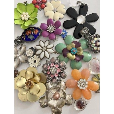 20 Pcs Huge Flowers Garden Jewelry Parts Craft Lot   Mixed Media & Assemblage