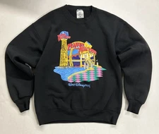 Vintage 90s Walt Disney World Planet Hollywood Promo Sweatshirt Medium Black