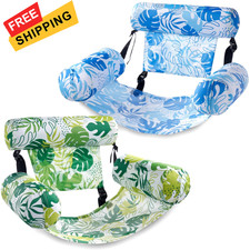 SLOOSH Inflatable Pool Floats Adult, 2 Packs Floating Large, Flower Pattern