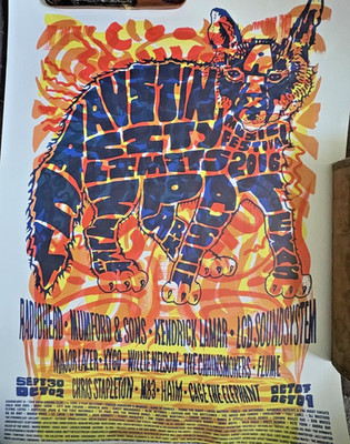 Austin City Limits ACL Festival Fest 2016 Poster Official Sold Out Not Repro New