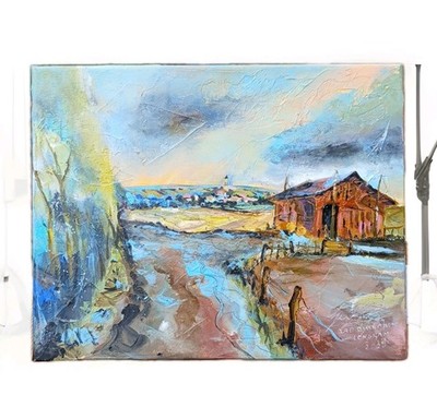 Bernhard Gerner Original Landschaftsgemälde 24x30 cm Leinwand Signiert Unikat