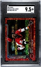 SGC 9.5 2025 Topps #150 ELLY DE LA CRUZ Red Holo Foil 4/5 Read Desc.