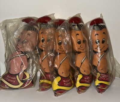 Vintage Mohawk Tommy Indian Printed Cloth Rag Doll Mohawk Carpet Advertising 15''