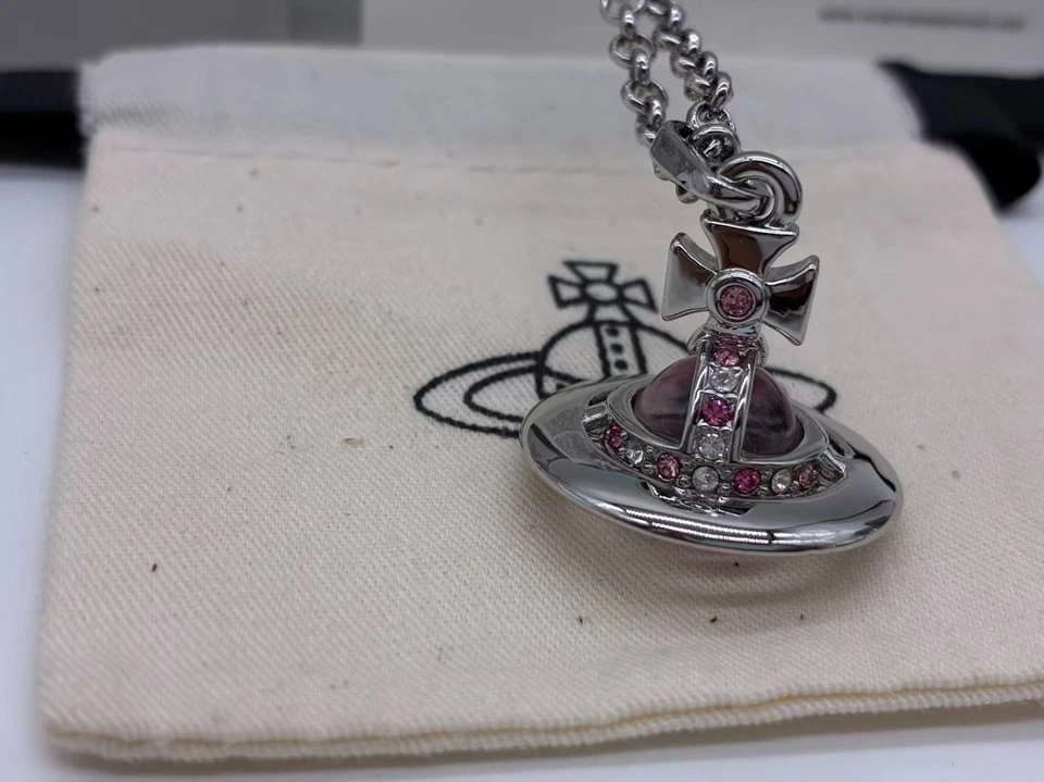 Vivienne Westwood Small Orb Necklace PINK P516987 - Image 4 of 4