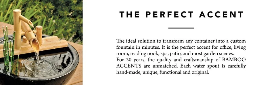 Бамбуковые акценты фонтан с насосом для патио, в помещении / на открытом воздухе, регулируемый - Изображение 4 из 4