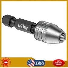Keyless Mini Drill Chuck Adapter 0.3-3.2mm 1/4 Inch Hex Shank Quick Change Tool