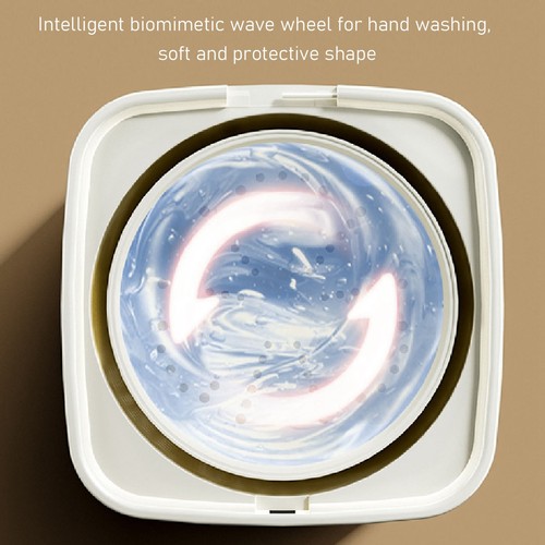 Fully Automatic Small Washing Machine 7L 100-240V Beige US Plug - Picture 14 of 24