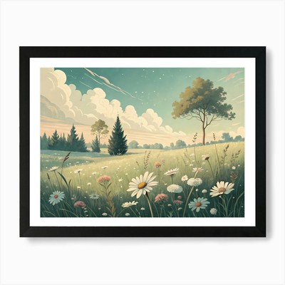 Retro Vintage Stil Ein friedlicher Met gerahmtes Wandbild Poster Leinwanddruck Bild