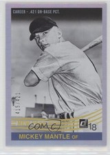 2018 Donruss Retro 1984 Variations Stat Line Career Mickey Mantle (Cap) HOF 02v3