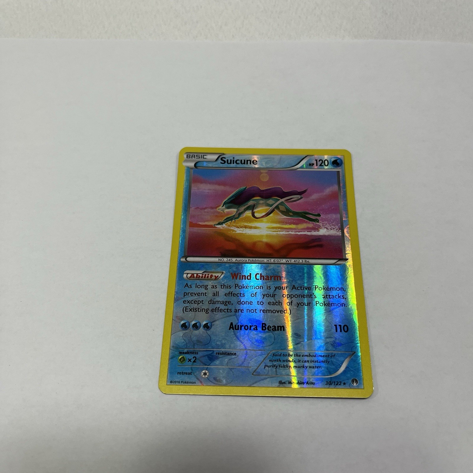 SUICUNE 2016 POKEMON BREAKPOINT REVERSE HOLO RARE #30/122