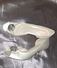 Pink Paradox London Satin Bridal Wedding Shoes Size US 6.5 Eur 37