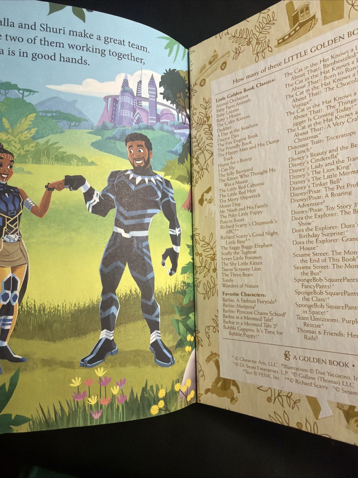 Vintage A Little Golden Book Marvel Black Panther Shuri Is Brave! 2022 #7529 thumbnail 5