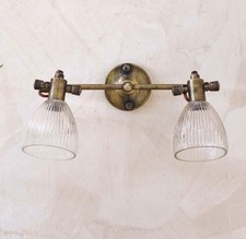 Image of Nkuku - Rarni Recycled Glass Double Wall Light - Glass Not included - RRP £195