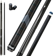 Carbon Fiber Pool Cue Stick 58" Billiard Cue Sticks Professional Low Deflection 