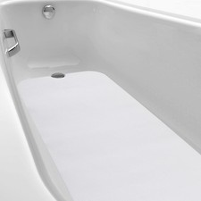 16" x 40" Non Slip Bathtub Mat with Drain Cut Out Non Skid Safety Bath Mat Ad...