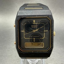Black Seiko quartz analog digital wristwatch H601-5179