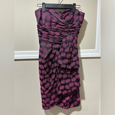 Jessica Simpson Black and Pink One Shoulder Cocktail Dress