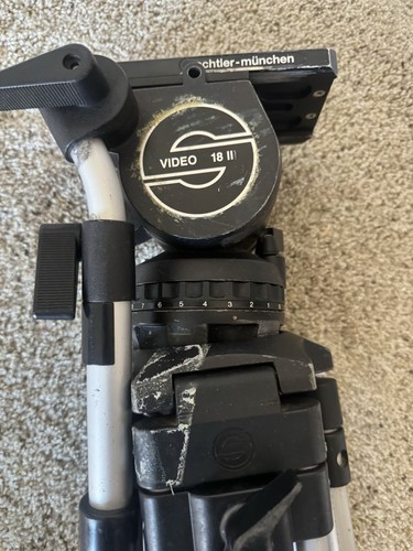 Sachtler 18II ENG Videokopf, Alubeine, Spreizer, Koffer - Bild 15 von 18
