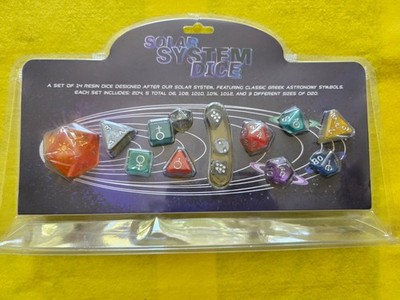 Solar System Dice Set for RPGs, 14 dice by Gate Keeper Games. NEW and SEALED!