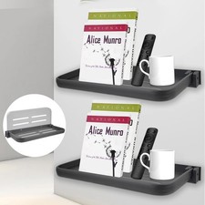 RV Aluminum Fold-Down Wall Shelf Mounted Hidden Foldable Camper Storage 2 PCS