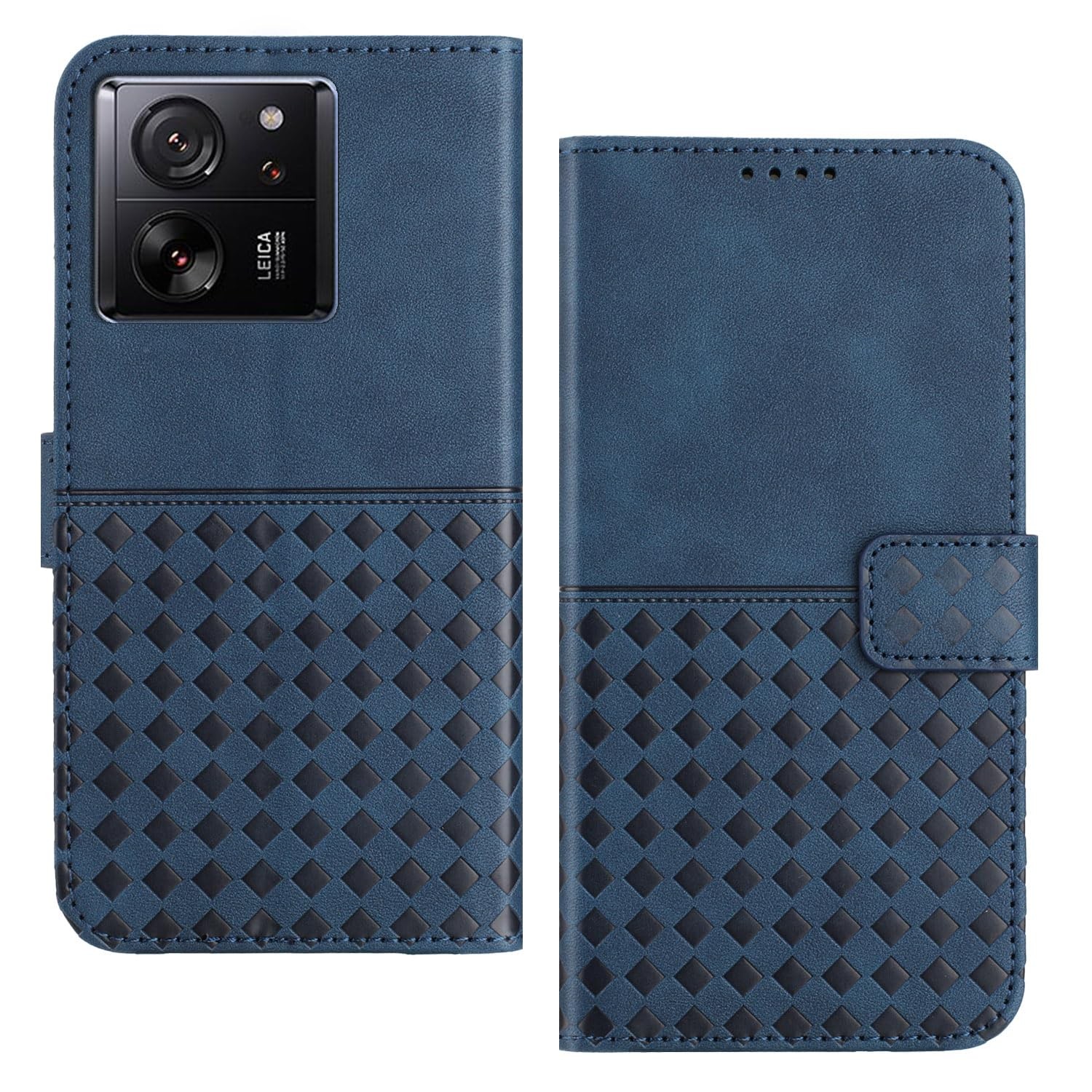 Étui protection Xiaomi 13T anti-choc, housse cuir avec rabat et fentes pour cartes