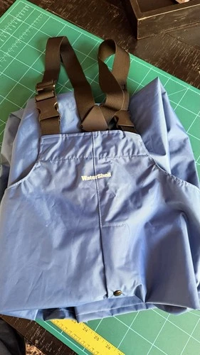 Watershed NitriShed Waterproof Bib Overalls Jacket Rain Gear Set Medium Blue - product listing photo