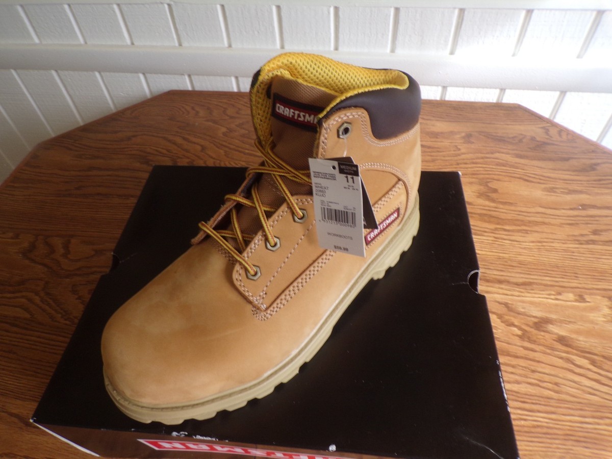 Craftsman Men's Kujo Wheat Leather Work BOOTS 11m Oil Slip
