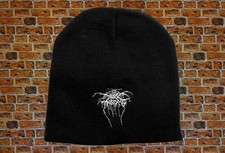 Darkthrone - White Logo Embroidered Official Knitted Unisex Adults Beanie Hat