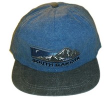 South Dakota Mountains Vintage 90s Mens Adjustable Strapback hat Cap New