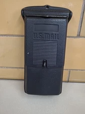 Vintage Cast Aluminum Black Porch Wall Mount Letter Slot Mailbox Lockable