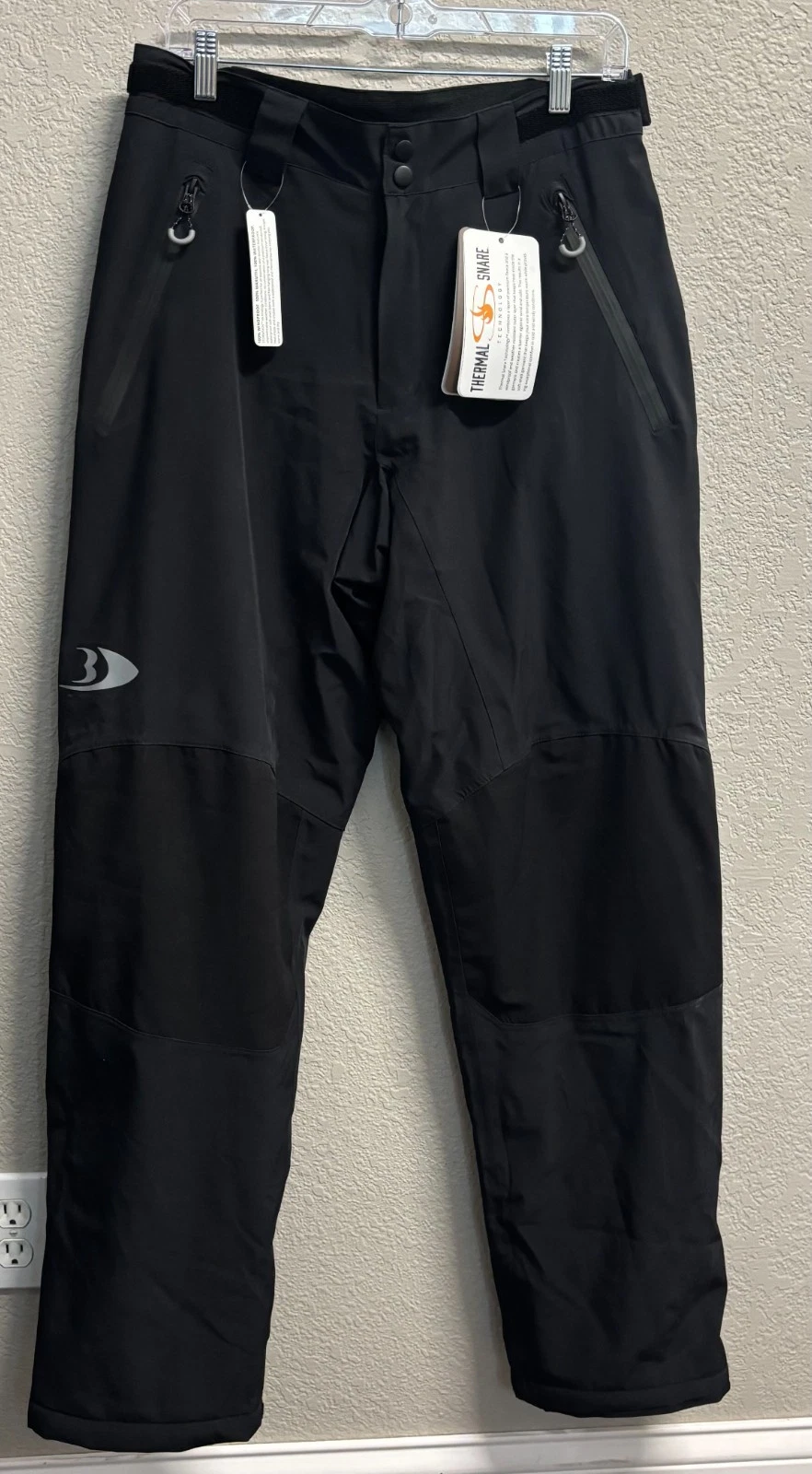 Men's Stormskin Gale Waterproof Fleece Lined Pants (Black) - Size M