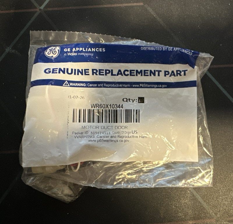 GE Genuine OEM WR60X10344 Motor for dispenser duct door Replacement Part