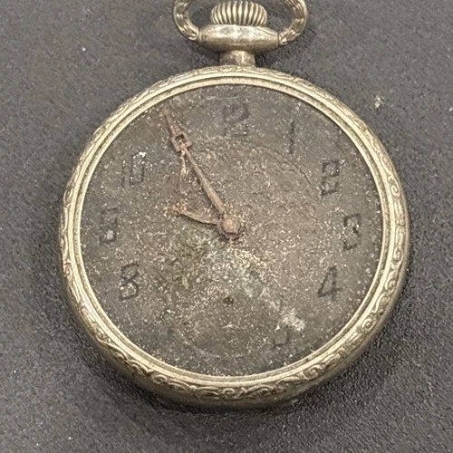 Vintage / Antique Elgin  Challenger Nawco  Hinged Back Silver Tone 16 Jewels