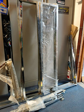 Floor Standing Aluminium Retail Display Fixture Frame, Height Adjustable Shelves