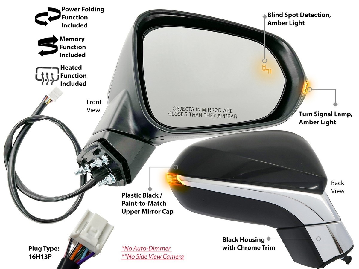 Power Folding Blind Spot Mirror for RX350 RX350L RX450h RX450hL