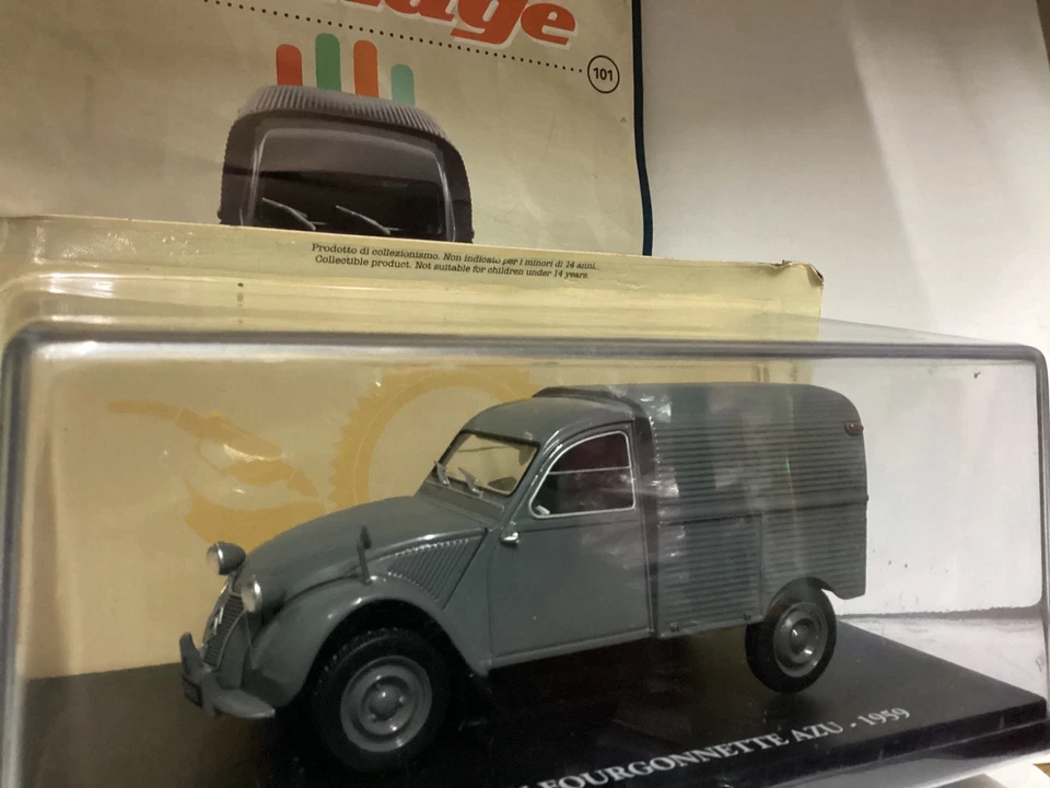 AUTO VINTAGE CITROEN 2CV FOURGONNETTE AZU 1959 metallo 1/24 CENTAURIA EDITORE - Immagine 2 di 4
