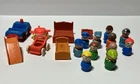 Vintage Fisher Price Little People Vehicle + Accessories Lot 18 Plastic & Wood
