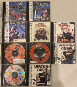 1990s SEGA SATURN LOT OF 22 GAMES UNTESTED VIRTUA COP VIRTUA FIGHTER NIGHTS +