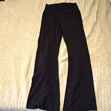 Offline by Aerie Women’s Black Solid Flare Yoga Pants L Stretch Elastic Pull-On