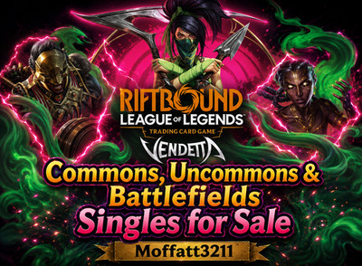 Riftbound English VENDETTA Common Uncommons & Battlefield Singles Fast Dispatch