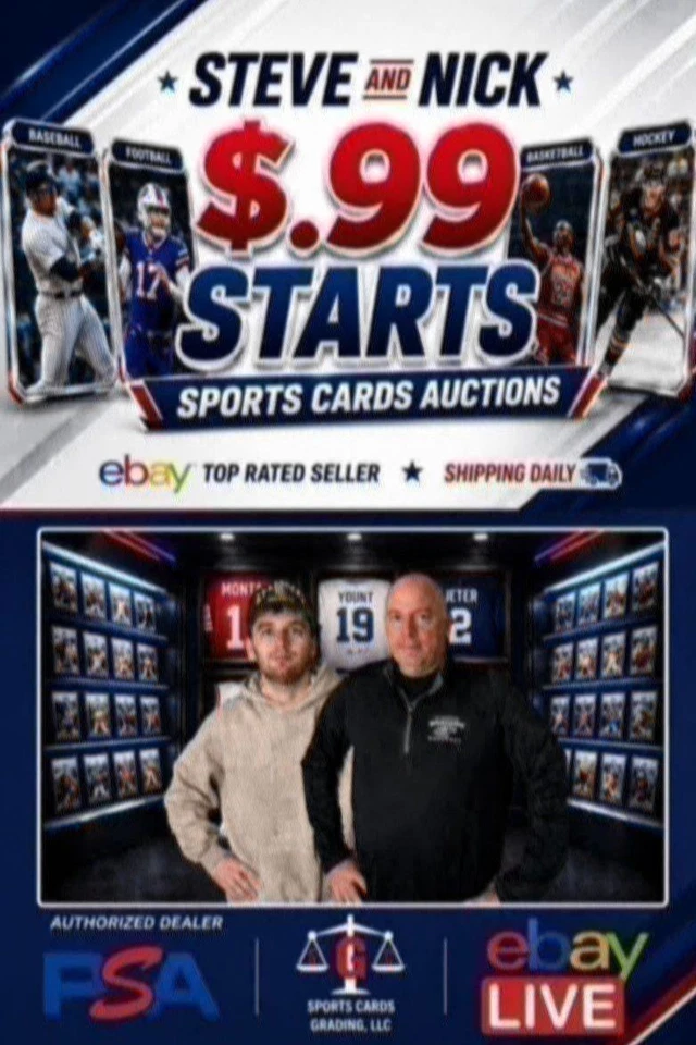 Steve and Nick start .99 Auctions for Singles, Lots, PSA Slabs, Packs, etc.