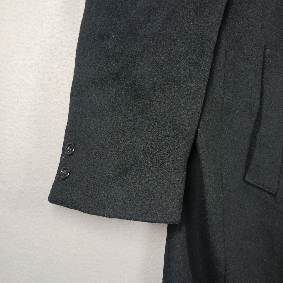 Pierre Cardin Long (Heavy) Wool Trench Coat Mens XL46L  Black Business City Warm - Image 4 of 4