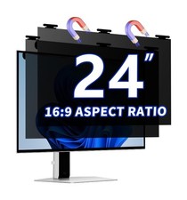  2 Pack Magnetic Computer Privacy Screen Filter 24 Inch for 16:9 Widescreen ...