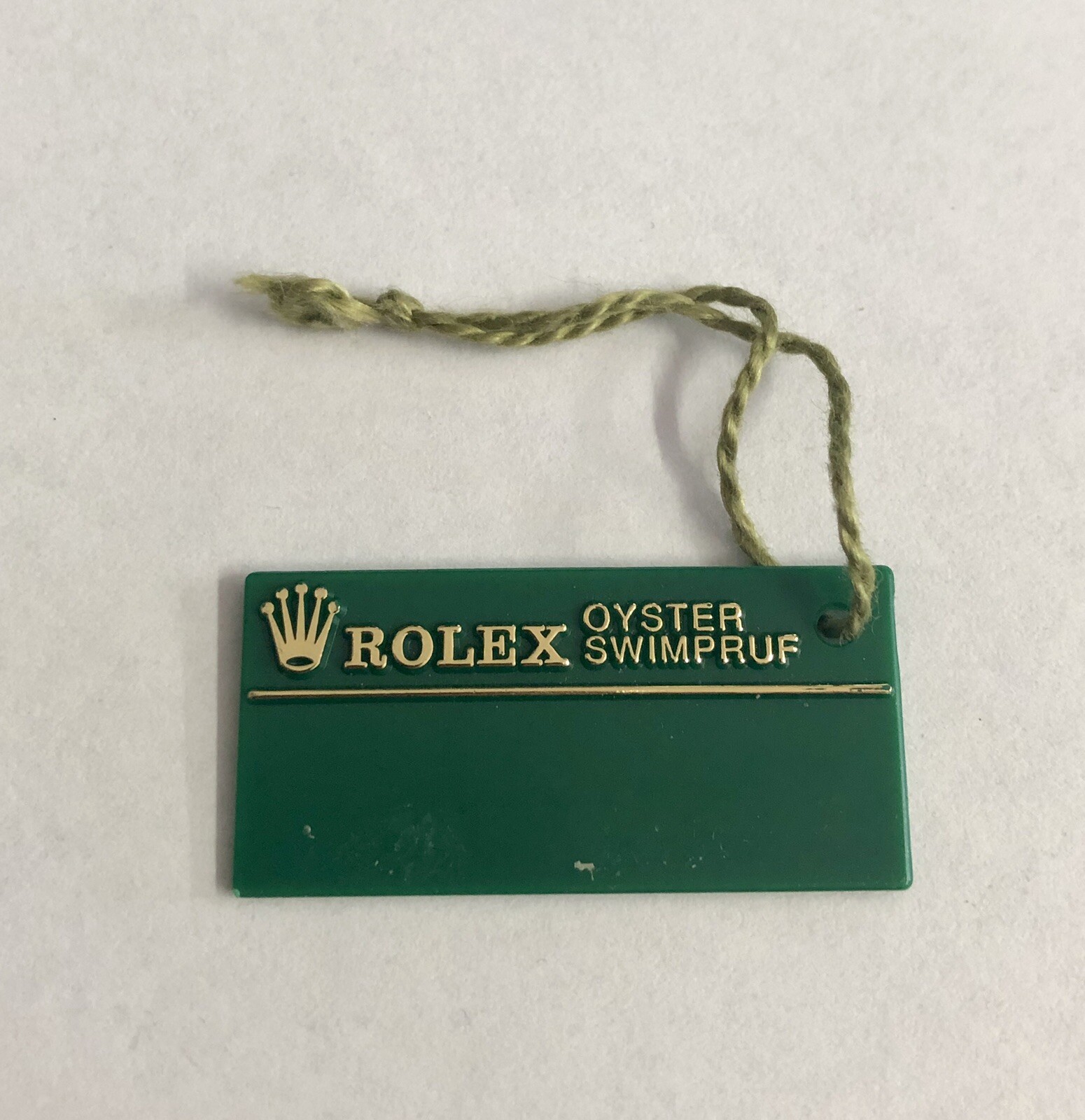 ROLEX Green Tag Hangtag Oyster Swimpruf S283203 SUBMARINER GMT EXPLORER OEM 1993