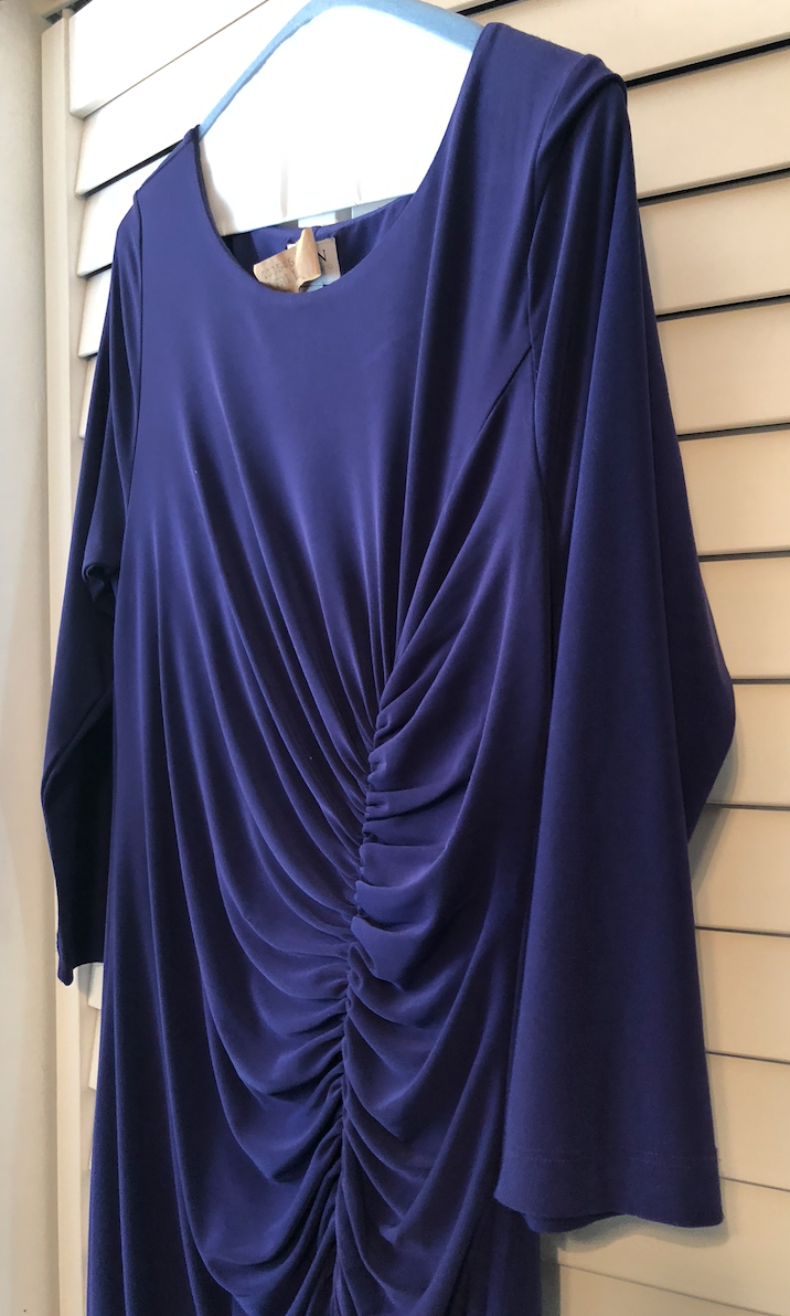 Carmen Marc Valvo Womens Size Medium Chic Blue/Purple Dress 3/4