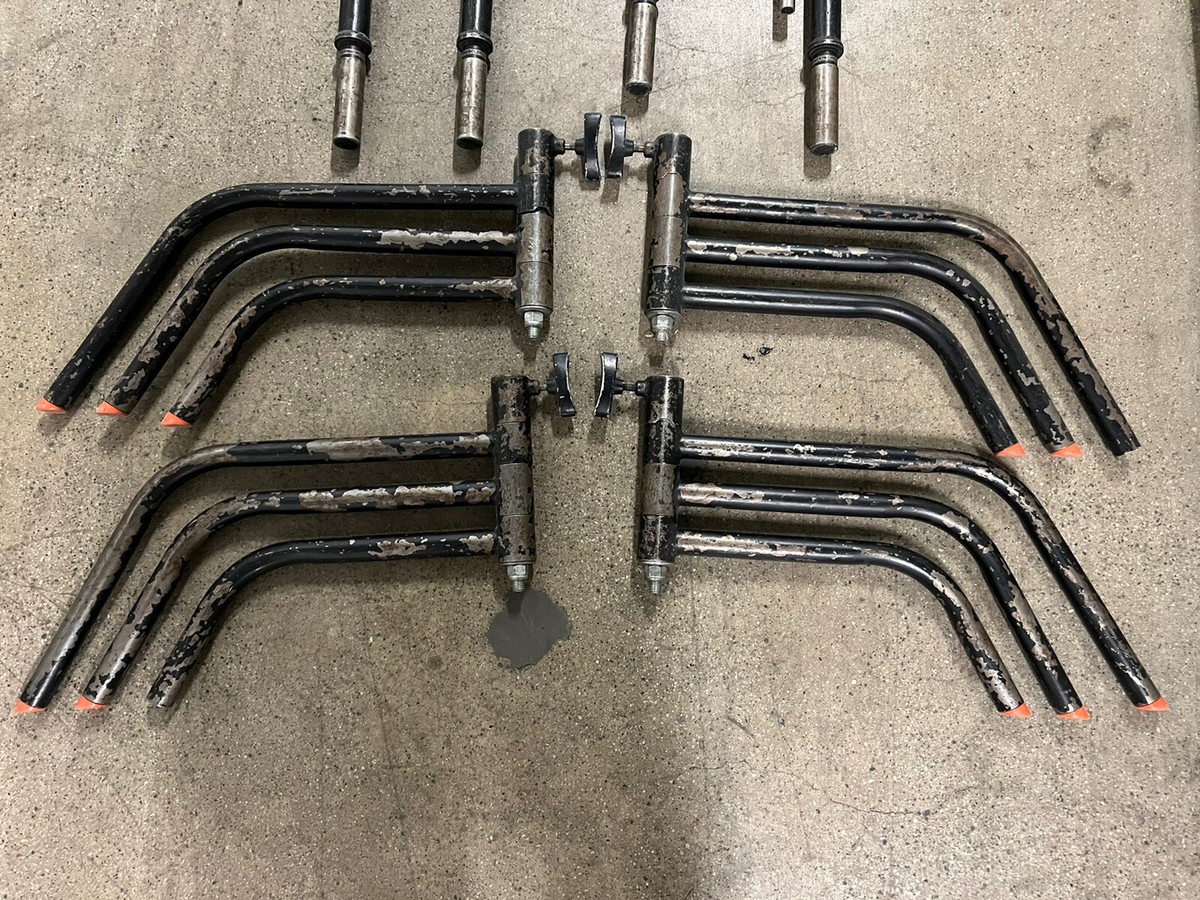 Lot of 4 Vintage Matthews C-stands With 2 Arms Rare Black Color | eBay